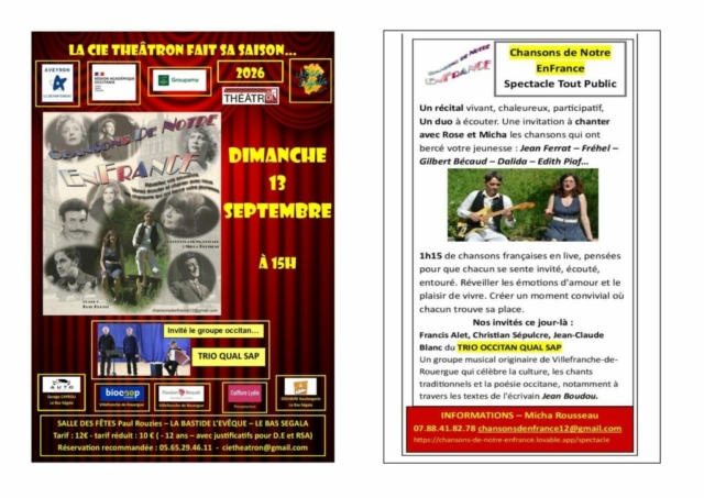 Affiche et verso flyer 13 sept